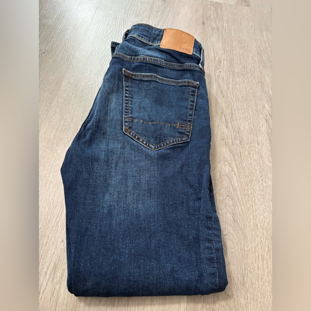 Aeropostale Men's Dark Blue Slim Fit Jeans